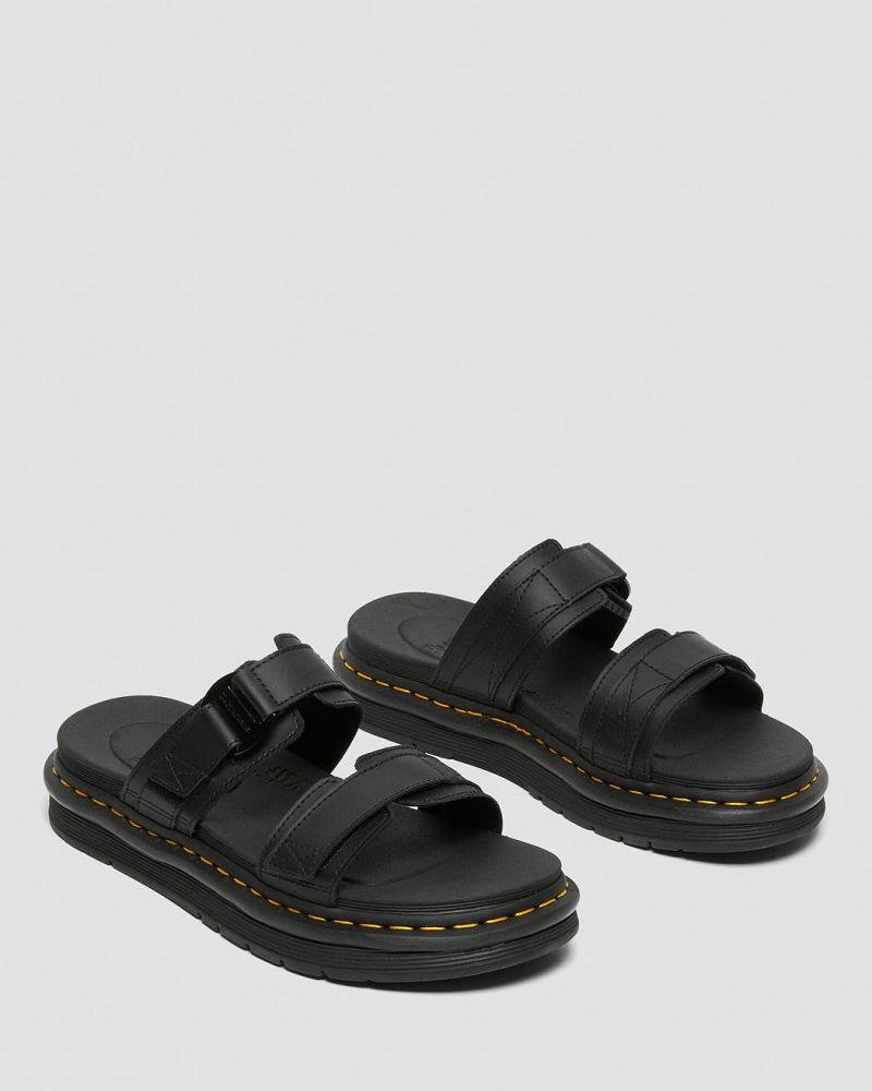 Dr Martens Chilton Men's Leren Sandalen Heren Zwart | NL 177KOR